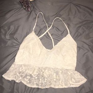 Off White lace babydoll shirt